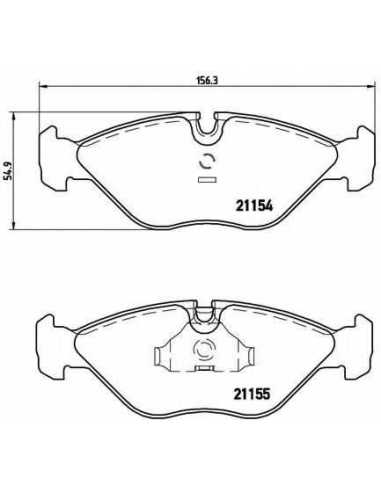 Pastillas de freno delanteras BREMBO P 71 005 - SAAB 9000
