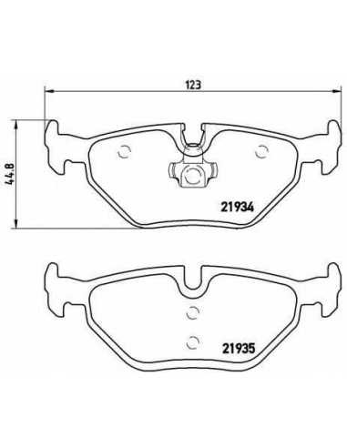 Pastillas de freno traseras BREMBO P 71 006 - SAAB 9-5 Ranchera familiar
