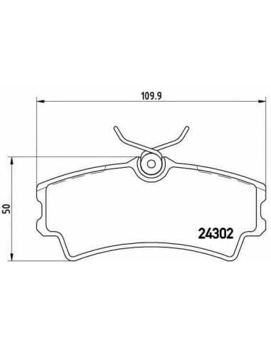 Pastillas de freno delanteras BREMBO P 72 001 - SANTANA 300/350