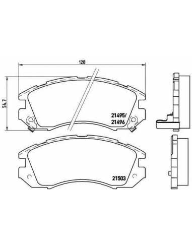 Pastillas de freno delanteras BREMBO P 78 004 - SUBARU LEGACY Mk II Ranchera familiar