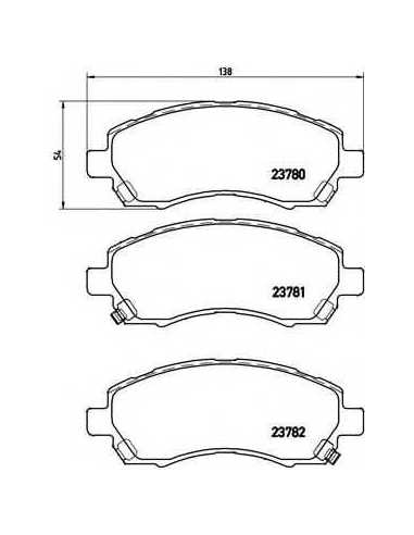 Pastillas de freno delanteras BREMBO P 78 009 - SUBARU IMPREZA Ranchera familiar