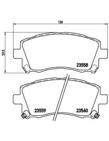 Pastillas de freno BREMBO P 78 010 - SUBARU LIBERTY OUTBACK