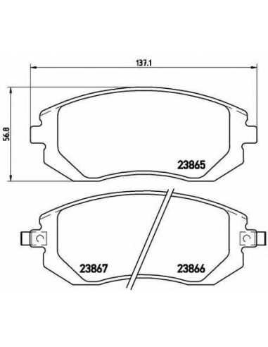 Pastillas de freno delanteras BREMBO P 78 013 - SUBARU LIBERTY IV