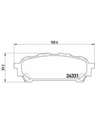 Pastillas de freno traseras BREMBO P 78 014 - SUBARU IMPREZA Ranchera familiar