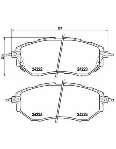 Pastillas de freno delanteras BREMBO P 78 017 - SUBARU LIBERTY IV