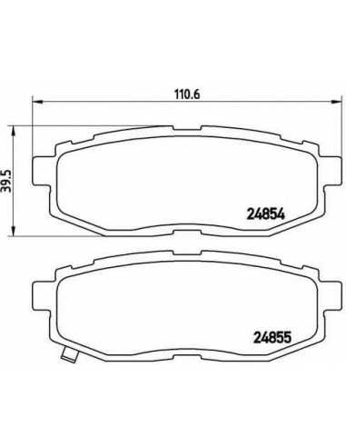 Pastillas de freno traseras BREMBO P 78 018 - SUBARU TRIBECA