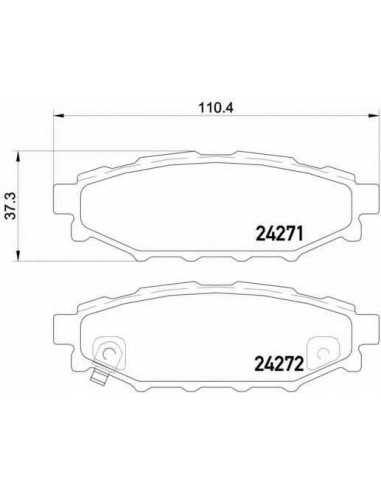 Pastillas de freno traseras BREMBO P 78 020 - SUBARU OUTBACK Ranchera familiar
