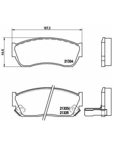 Pastillas de freno delanteras BREMBO P 79 005 - TATA INDIGO