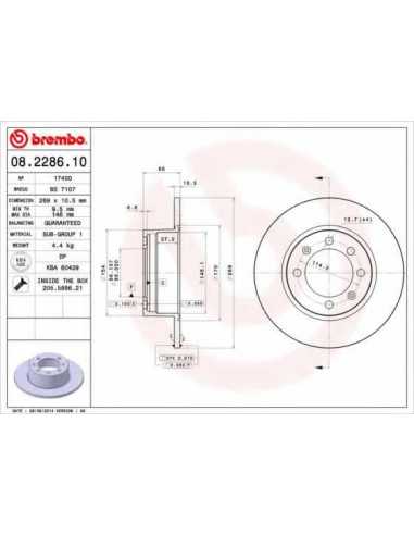 Pastillas de freno delanteras BREMBO 08.2462.10 - SAAB 99 Combi Coupe