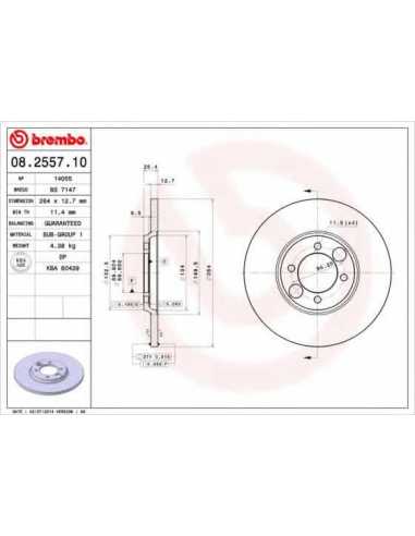 Pastillas de freno traseras BREMBO 08.2557.10 - DAIMLER 2.8 - 5.3