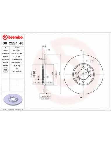 Pastillas de freno traseras BREMBO 08.2557.40 - JAGUAR XJS Coupé