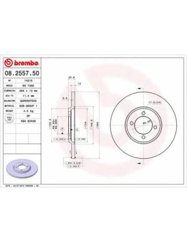 Pastillas de freno traseras BREMBO 08.2557.50 - JAGUAR XJS Coupé