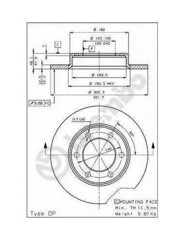 Pastillas de freno delanteras BREMBO 08.4504.10 - TOYOTA PICKUP I Pick-up