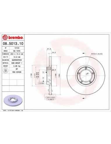 Pastillas de freno delanteras BREMBO 08.5013.10 - FORD TRANSIT Autobús