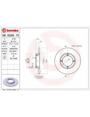 Pastillas de freno delanteras BREMBO 08.5026.10 - SUZUKI ALTO