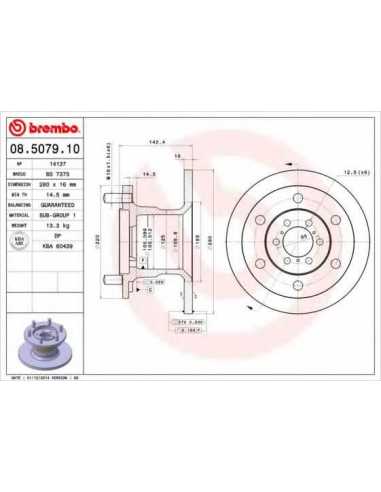 Pastillas de freno delanteras BREMBO 08.5079.10 - IVECO DAILY I Furgón/ranchera familiar