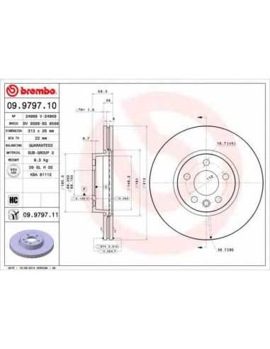 Pastillas de freno delanteras BREMBO 09.9797.10 - FORD GALAXY