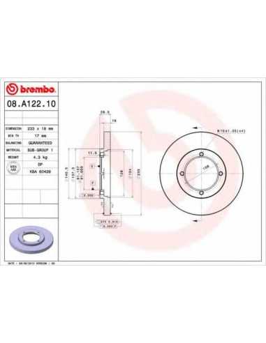 Pastillas de freno delanteras BREMBO 08.A122.10 - TOYOTA AVANZA