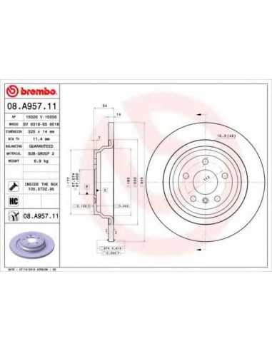 Pastillas de freno traseras BREMBO 08.A957.11 - MERCEDES-BENZ CLASE M