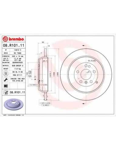 Pastillas de freno traseras BREMBO 08.R101.11 - MERCEDES-BENZ CLASE M