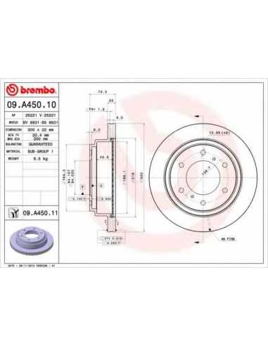 Pastillas de freno traseras BREMBO 09.A450.10 - MITSUBISHI SHOGUN III Todo terreno