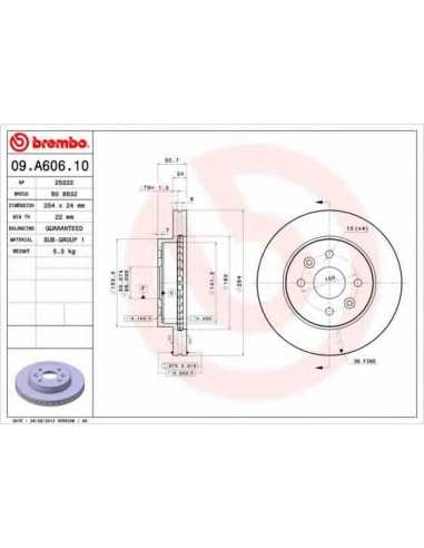 Pastillas de freno delanteras BREMBO 09.A606.10 - KIA RIO Ranchera familiar