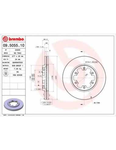 Pastillas de freno delanteras BREMBO 09.5055.10 - NISSAN TERRANO Van