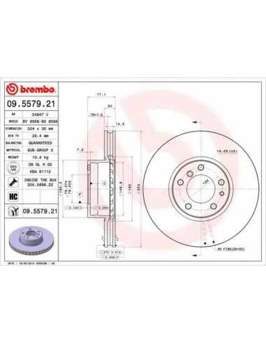 Pastillas de freno delanteras BREMBO 09.5579.21 - BMW 5 Touring