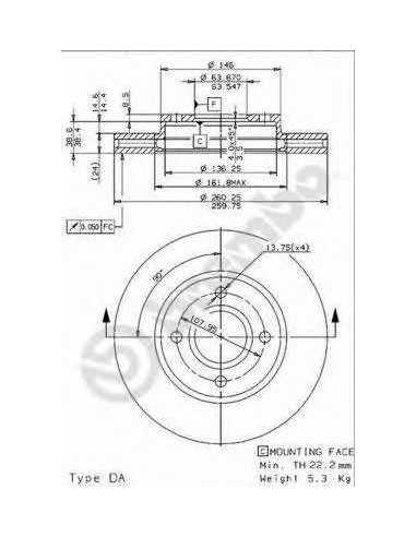 Pastillas de freno delanteras BREMBO 09.5707.14 - FORD SCORPIO Mk II Ranchera familiar