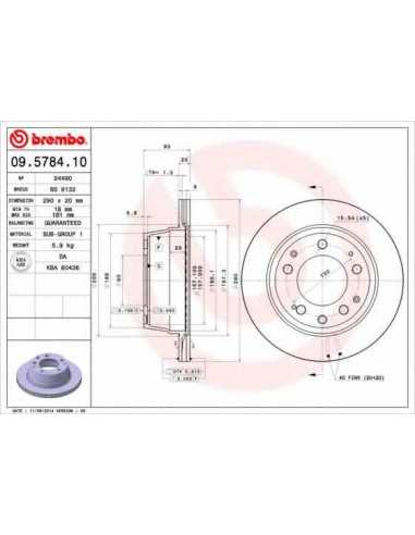 Pastillas de freno traseras BREMBO 09.5784.10 - PORSCHE 911 Targa