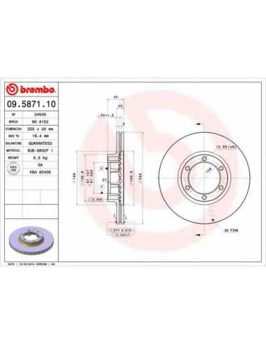 Pastillas de freno delanteras BREMBO 09.5871.10 - MITSUBISHI PAJERO/SHOGUN I