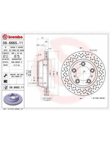 Pastillas de freno traseras BREMBO 09.6665.10 - PORSCHE 911