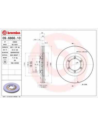 Pastillas de freno delanteras BREMBO 09.6866.10 - ISUZU TROOPER Todo terreno