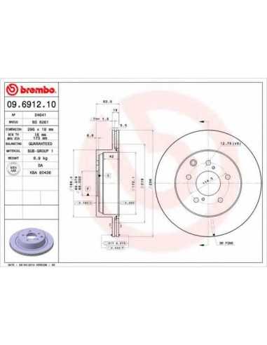 Pastillas de freno traseras BREMBO 09.6912.10 - NISSAN 300 ZX