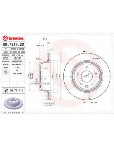 Pastillas de freno traseras BREMBO 09.7217.21 - JAGUAR XK 8 Coupé