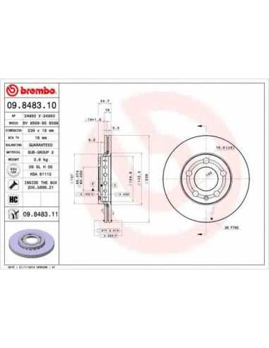 Pastillas de freno delanteras BREMBO 09.8483.11 - VW POLO