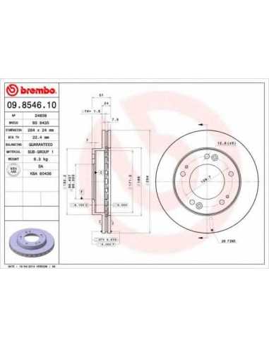 Pastillas de freno delanteras BREMBO 09.8546.10 - KIA RETONA