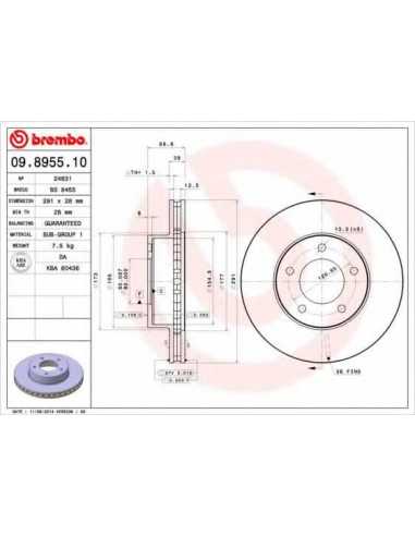 Pastillas de freno delanteras BREMBO 09.8955.10 - DAIMLER DAIMLER