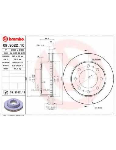 Pastillas de freno delanteras BREMBO 09.9022.10 - CHEVROLET SILVERADO 1500