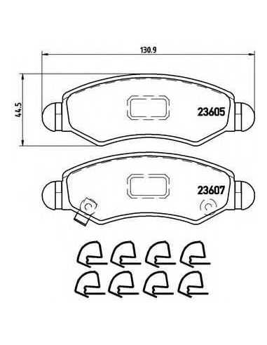 Pastillas de freno delanteras BREMBO P 79 015 - SUZUKI IGNIS II