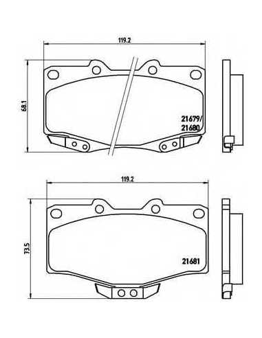 Pastillas de freno delanteras BREMBO P 83 009 - TOYOTA LAND CRUISER PRADO