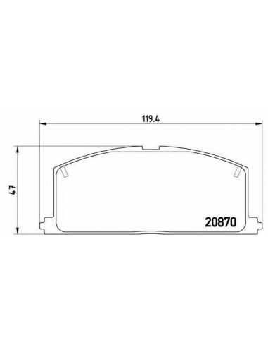 Pastillas de freno delanteras BREMBO P 83 011 - TOYOTA COROLLA Liftback