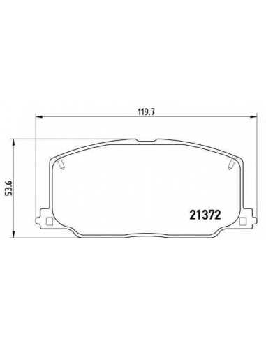 Pastillas de freno delanteras BREMBO P 83 016 - TOYOTA CAMRY Sedán