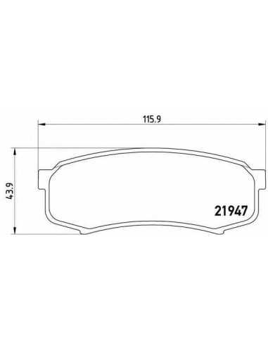 Pastillas de freno traseras BREMBO P 83 024 - TOYOTA TACOMA II Pick-up