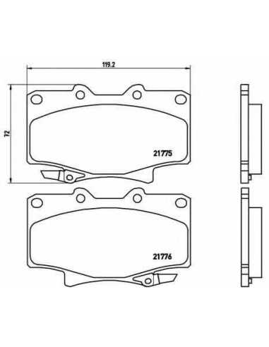 Pastillas de freno delanteras BREMBO P 83 025 - TOYOTA LAND CRUISER Hardtop