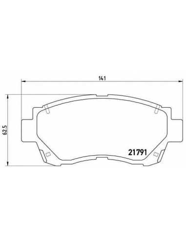 Pastillas de freno delanteras BREMBO P 83 027 - TOYOTA SCEPTER