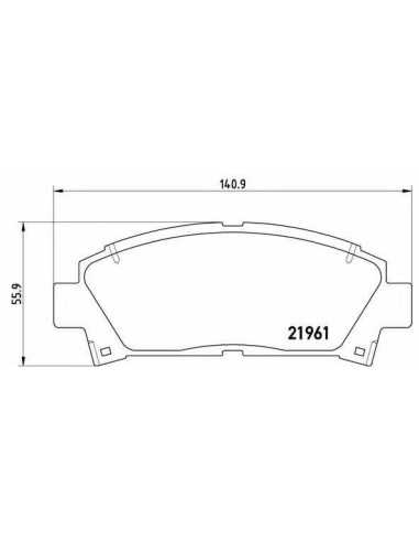 Pastillas de freno delanteras BREMBO P 83 028 - TOYOTA CARINA E Fastback