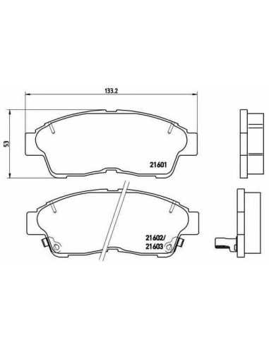Pastillas de freno delanteras BREMBO P 83 034 - TOYOTA RAV 4 I Cabrio