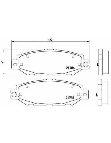 Pastillas de freno traseras BREMBO P 83 036 - TOYOTA GRANVIA