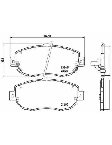 Pastillas de freno delanteras BREMBO P 83 037 - TOYOTA CELSIOR